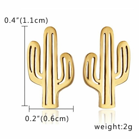 FINAL PRICE! 1 LEFT!✨Minimalist cactus earrings - Picture 6 of 7
